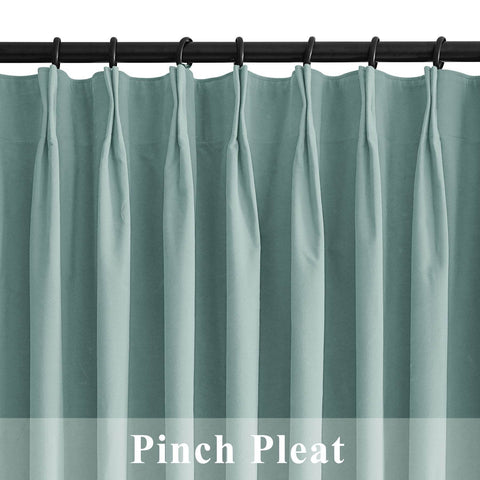 223 Premium 100% Blackout Velvet Drape 280gsm Pinch Pleat - Cololeaf