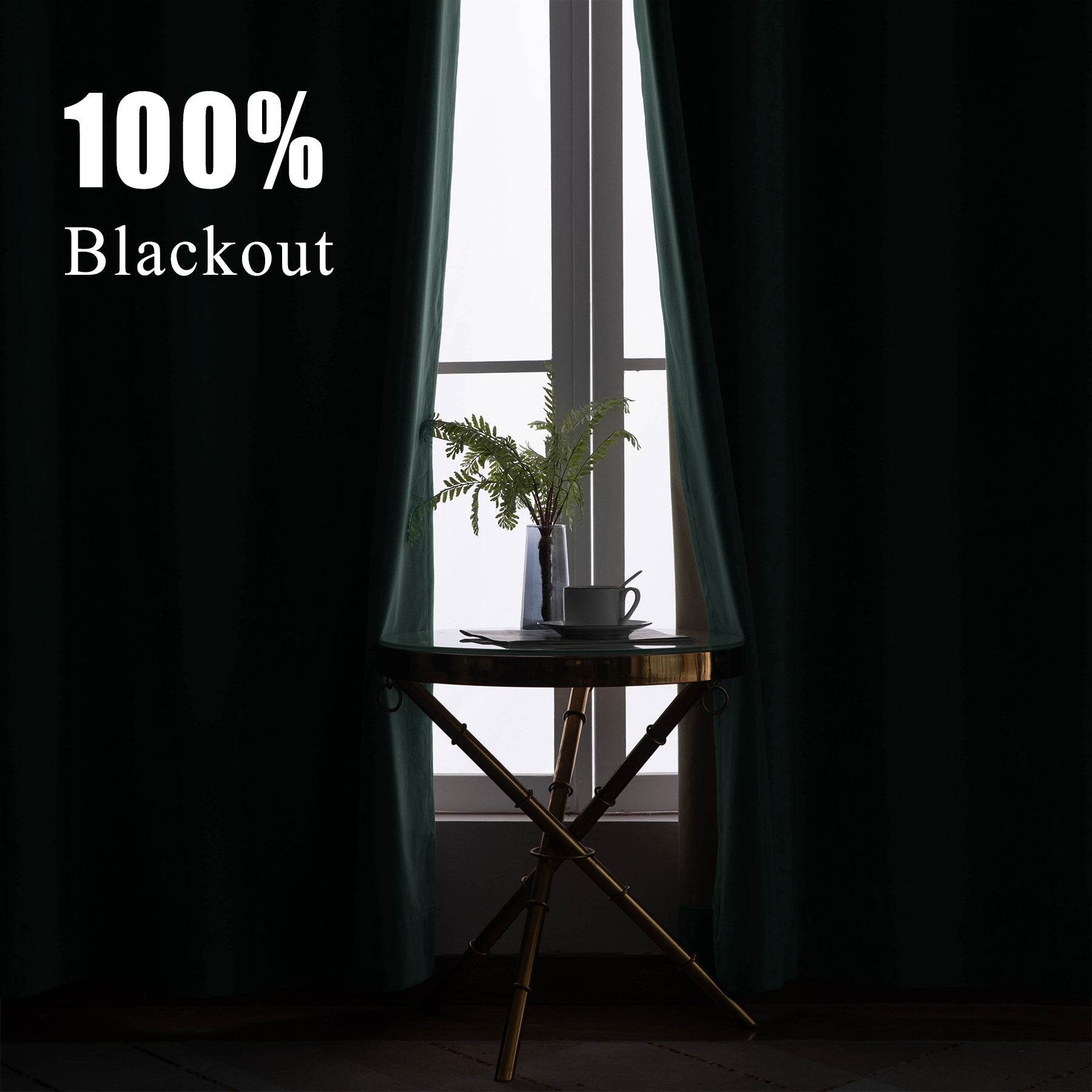 223 Soft Velvet Drape 100% Blackout for Home Theater - Cololeaf