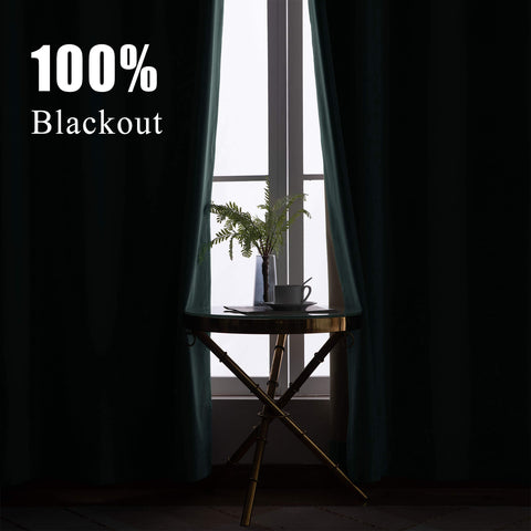 223 blickdichte Samtvorhänge, 100 % verdunkelnd, 280 g/m² Polyester, verschiedene Aufhängungen, 1 Paneel