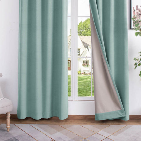 223 Soft Velvet Drape 100% Blackout for Home Theater - Cololeaf
