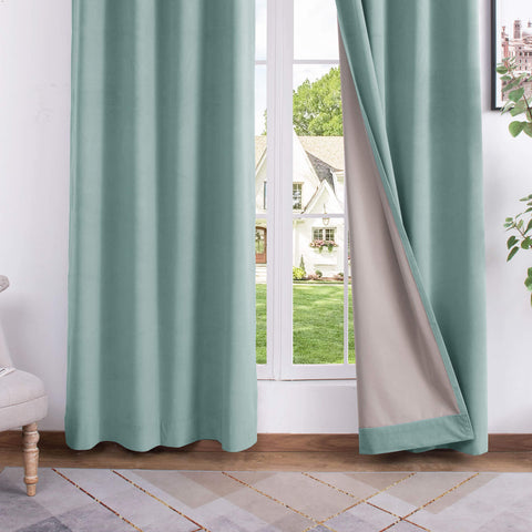 223 blickdichte Samtvorhänge, 100 % verdunkelnd, 280 g/m² Polyester, verschiedene Aufhängungen, 1 Paneel