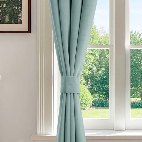 223 extralanger 100 % verdunkelnder Samtvorhang, 280 g/m² leichter Polyester, mit Ösen, 1 Paneel