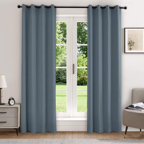 223 extralanger 100 % verdunkelnder Samtvorhang, 280 g/m² leichter Polyester, mit Ösen, 1 Paneel