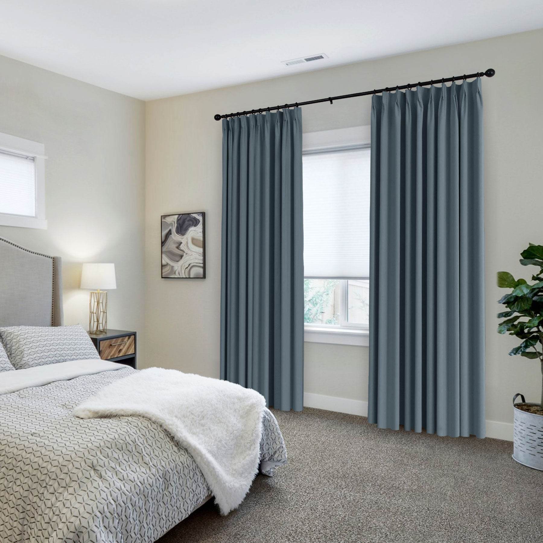 223 Premium 100% Blackout Velvet Drape 280gsm Pinch Pleat - Cololeaf