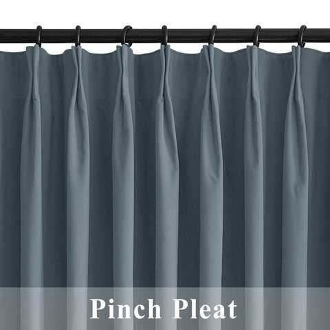 223 Premium 100% Blackout Velvet Drape 280gsm Pinch Pleat - Cololeaf