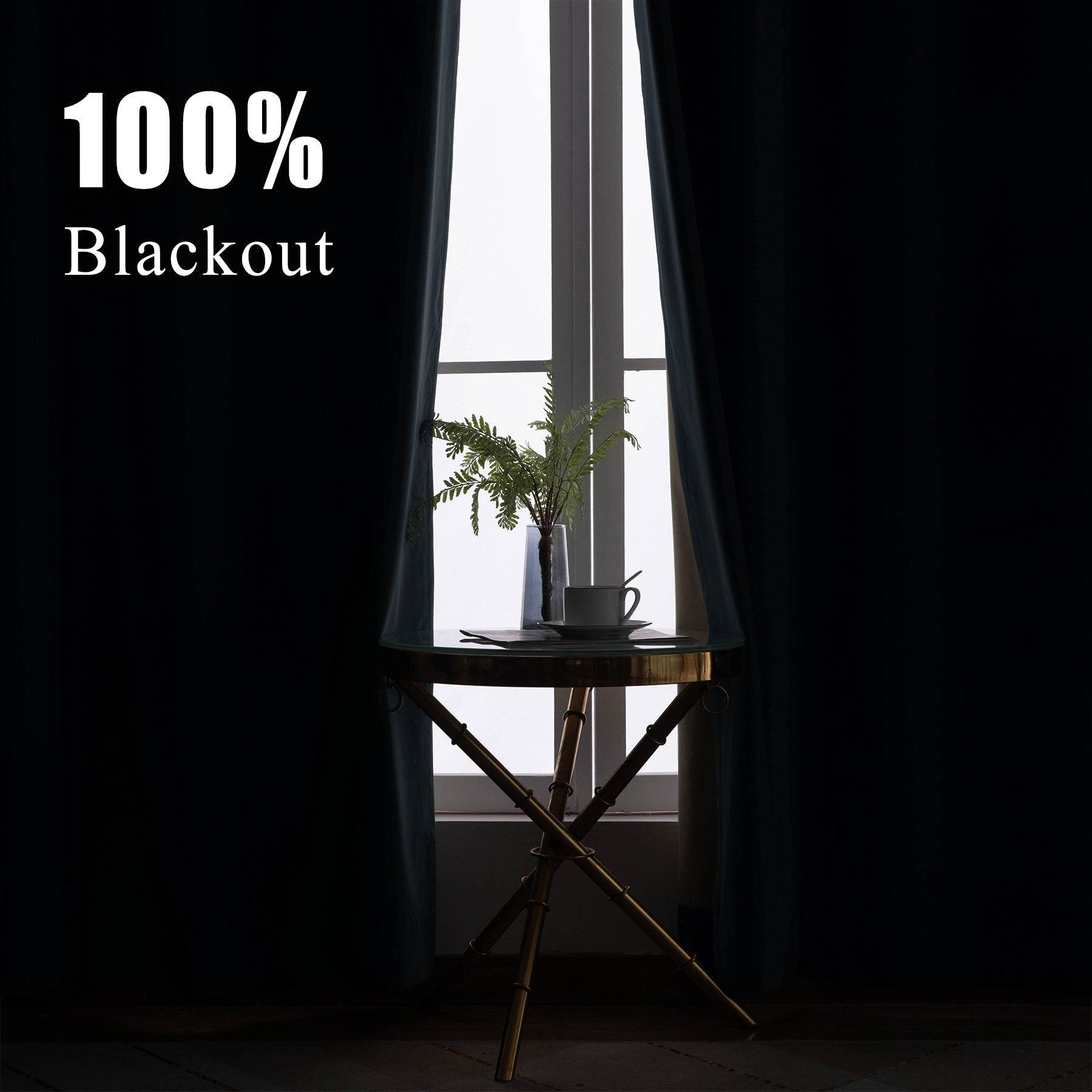 223 Soft Velvet Drape 100% Blackout for Home Theater - Cololeaf