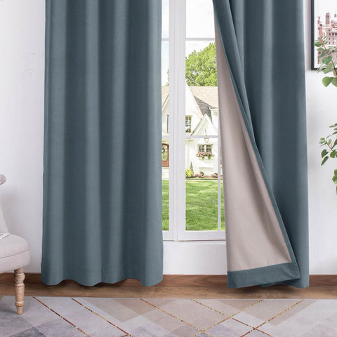 223 Soft Velvet Drape 100% Blackout for Home Theater - Cololeaf
