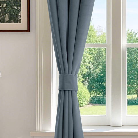 223 extralanger 100 % verdunkelnder Samtvorhang, 280 g/m² leichter Polyester, mit Ösen, 1 Paneel