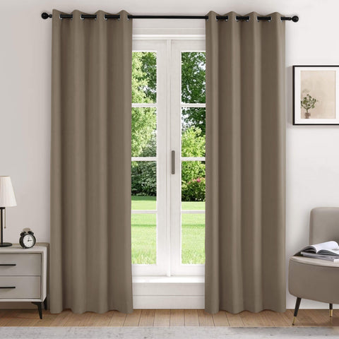 223 extralanger 100 % verdunkelnder Samtvorhang, 280 g/m² leichter Polyester, mit Ösen, 1 Paneel
