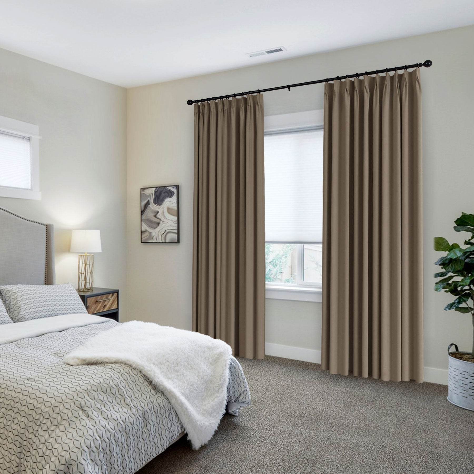 223 Premium 100% Blackout Velvet Drape 280gsm Pinch Pleat - Cololeaf