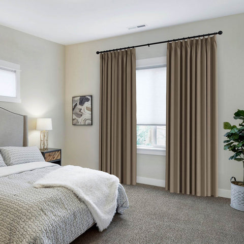 223 Premium 100% Blackout Velvet Drape 280gsm Pinch Pleat - Cololeaf
