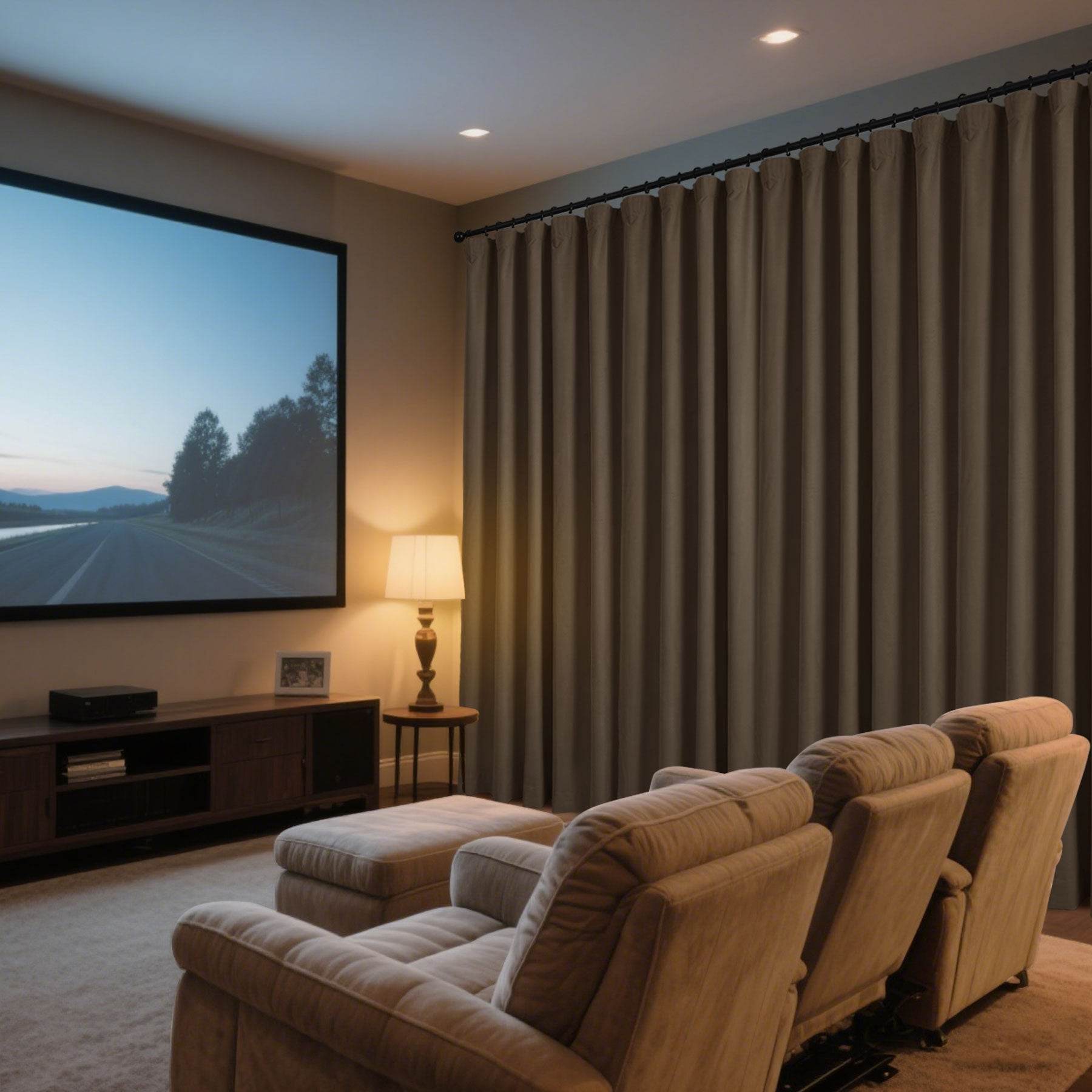 223 Soft Velvet Drape 100% Blackout for Home Theater - Cololeaf