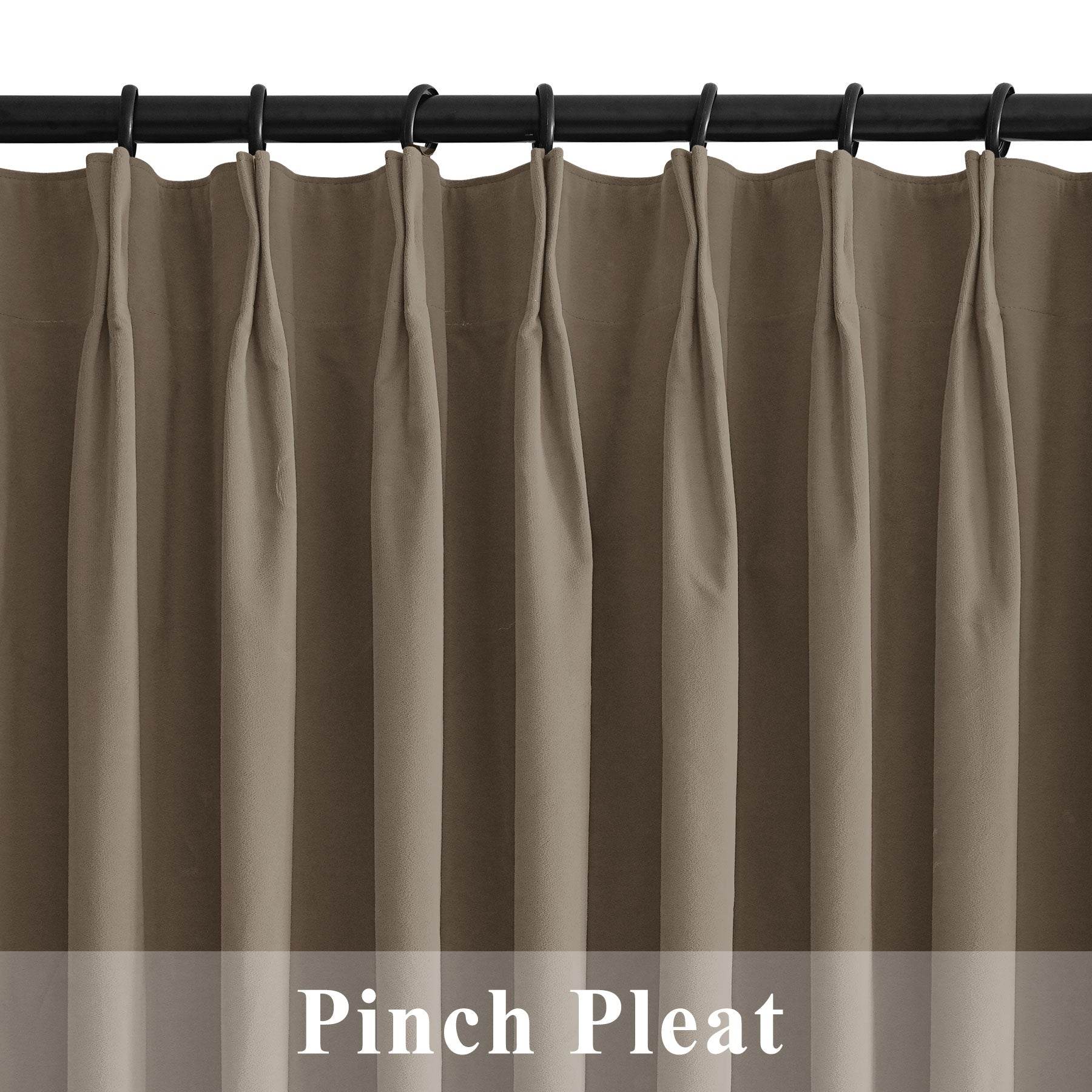223 Premium 100% Blackout Velvet Drape 280gsm Pinch Pleat - Cololeaf