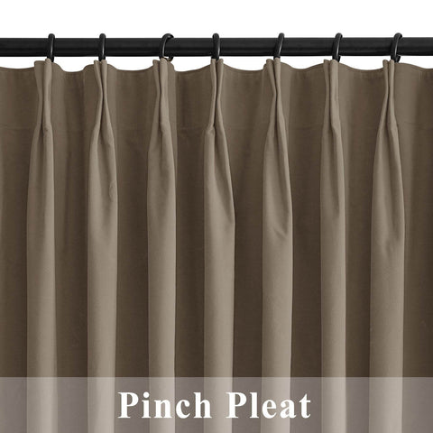 223 Premium 100% Blackout Velvet Drape 280gsm Pinch Pleat - Cololeaf