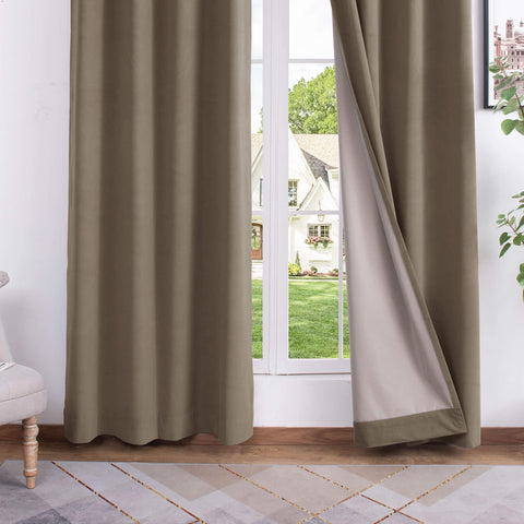 223 blickdichte Samtvorhänge, 100 % verdunkelnd, 280 g/m² Polyester, verschiedene Aufhängungen, 1 Paneel