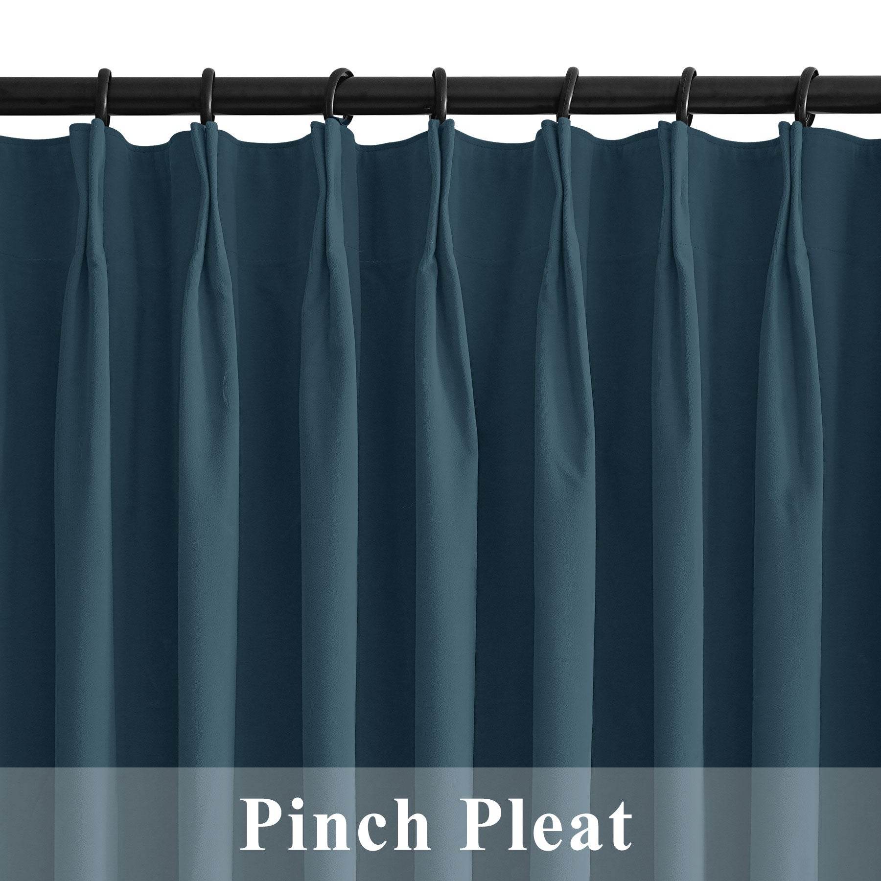 223 Premium 100% Blackout Velvet Drape 280gsm Pinch Pleat - Cololeaf