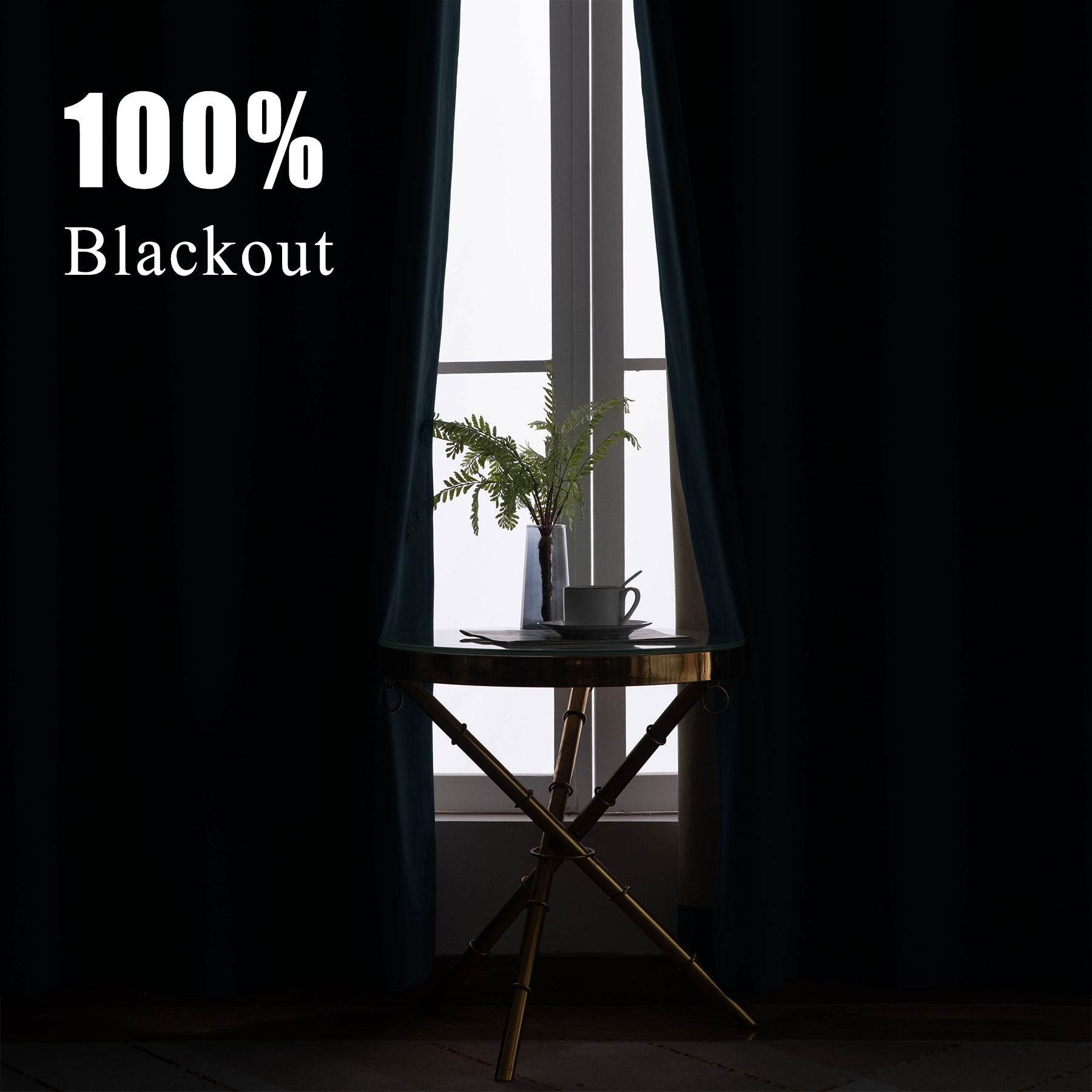 223 Soft Velvet Drape 100% Blackout for Home Theater - Cololeaf