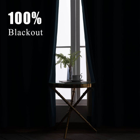 223 Soft Velvet Drape 100% Blackout for Home Theater - Cololeaf
