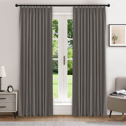 223 Premium 100% Blackout Velvet Drape 280gsm Pinch Pleat - Cololeaf