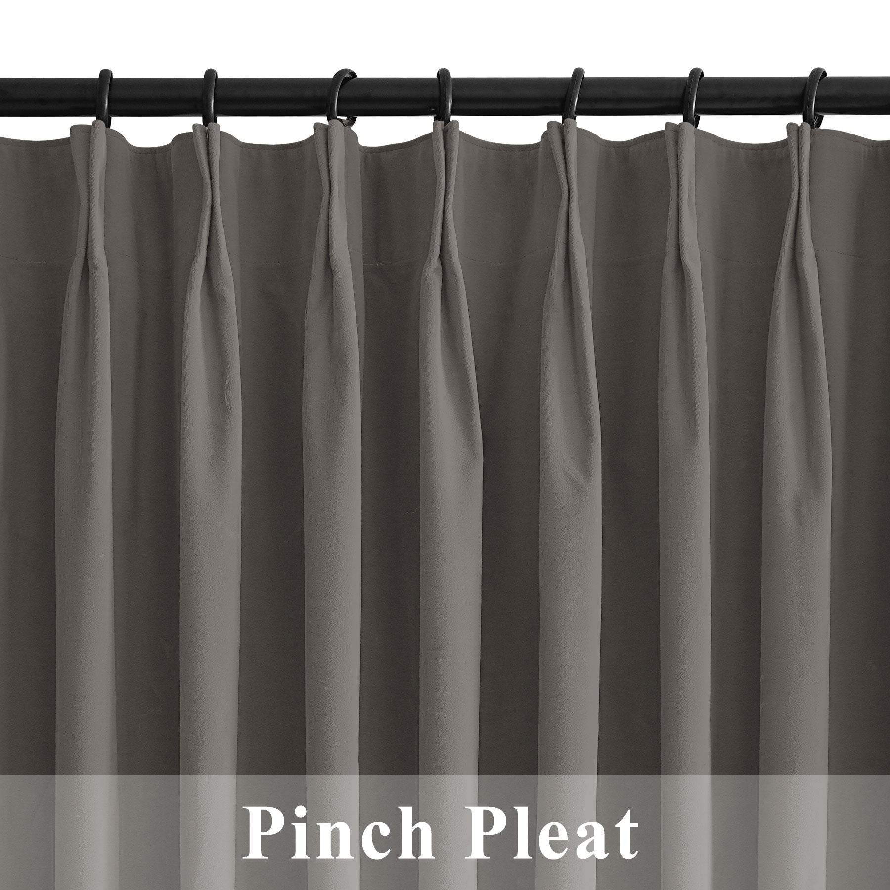 223 Premium 100% Blackout Velvet Drape 280gsm Pinch Pleat - Cololeaf