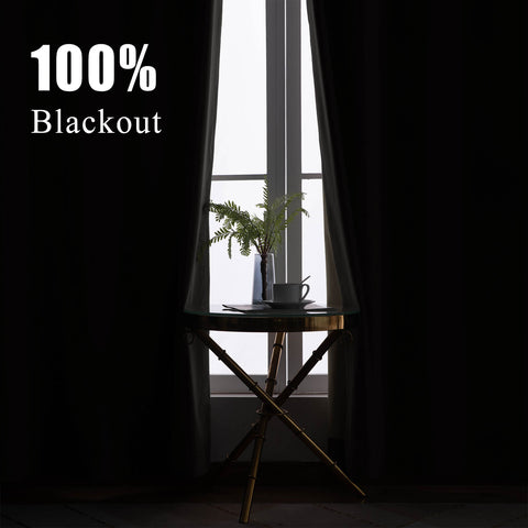 223 extralanger 100 % verdunkelnder Samtvorhang, 280 g/m² leichter Polyester, mit Ösen, 1 Paneel