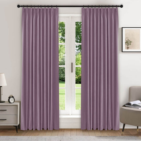 223 Premium 100% Blackout Velvet Drape 280gsm Pinch Pleat - Cololeaf