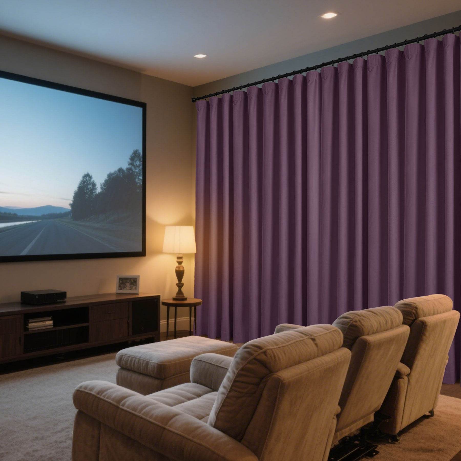 223 Soft Velvet Drape 100% Blackout for Home Theater - Cololeaf