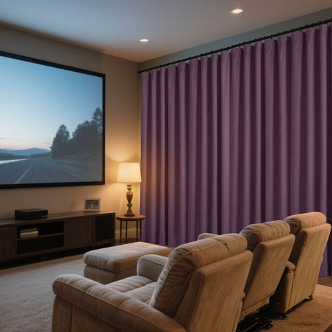 223 Soft Velvet Drape 100% Blackout for Home Theater - Cololeaf