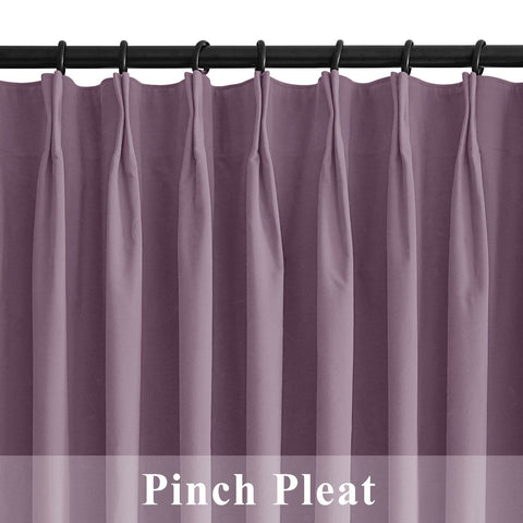223 Premium 100% Blackout Velvet Drape 280gsm Pinch Pleat - Cololeaf