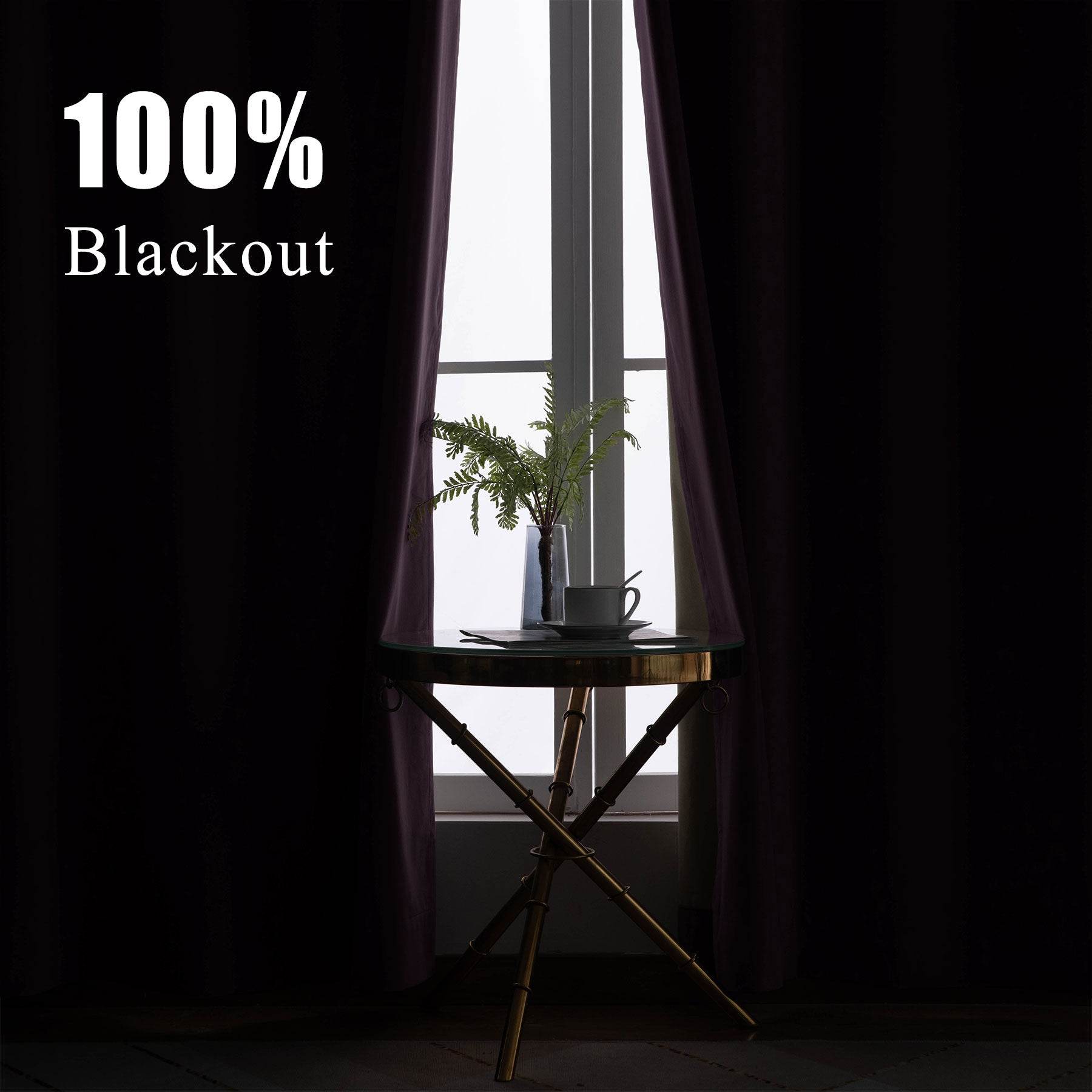 223 Soft Velvet Drape 100% Blackout for Home Theater - Cololeaf