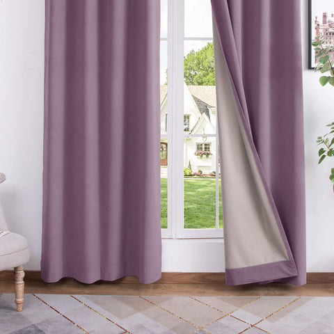 223 extralanger 100 % verdunkelnder Samtvorhang, 280 g/m² leichter Polyester, mit Ösen, 1 Paneel