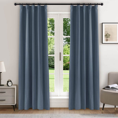 223 Soft Velvet Drape 100% Blackout for Home Theater - Cololeaf