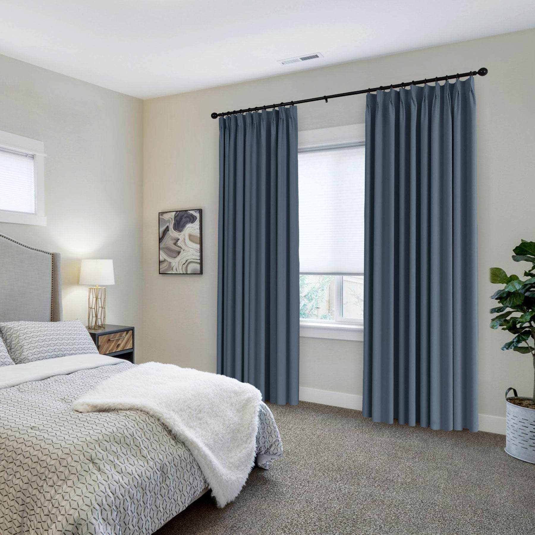 223 Premium 100% Blackout Velvet Drape 280gsm Pinch Pleat - Cololeaf