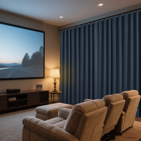 223 Weicher Samt Vorhang 100% Verdunkelung für Heimkino Flachhaken 1 Paneel