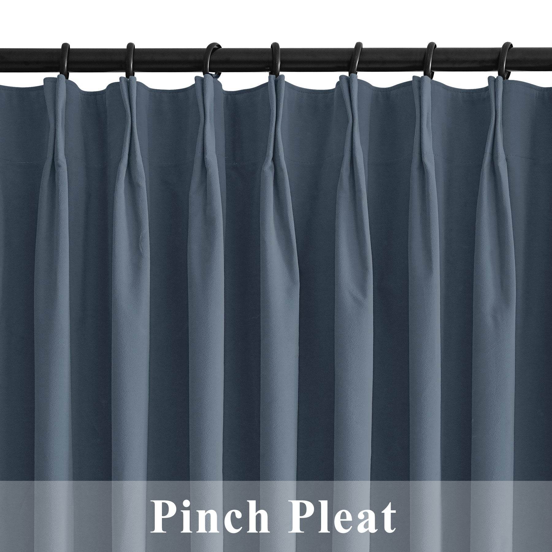 223 Premium 100% Blackout Velvet Drape 280gsm Pinch Pleat - Cololeaf