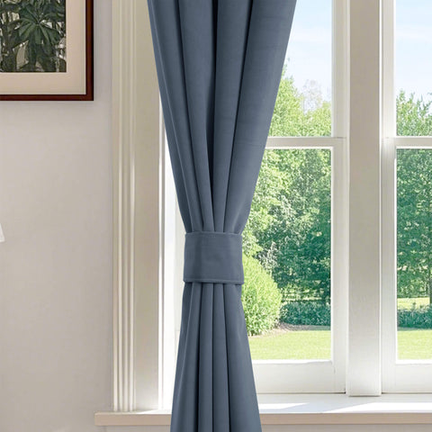 223 extralanger 100 % verdunkelnder Samtvorhang, 280 g/m² leichter Polyester, mit Ösen, 1 Paneel