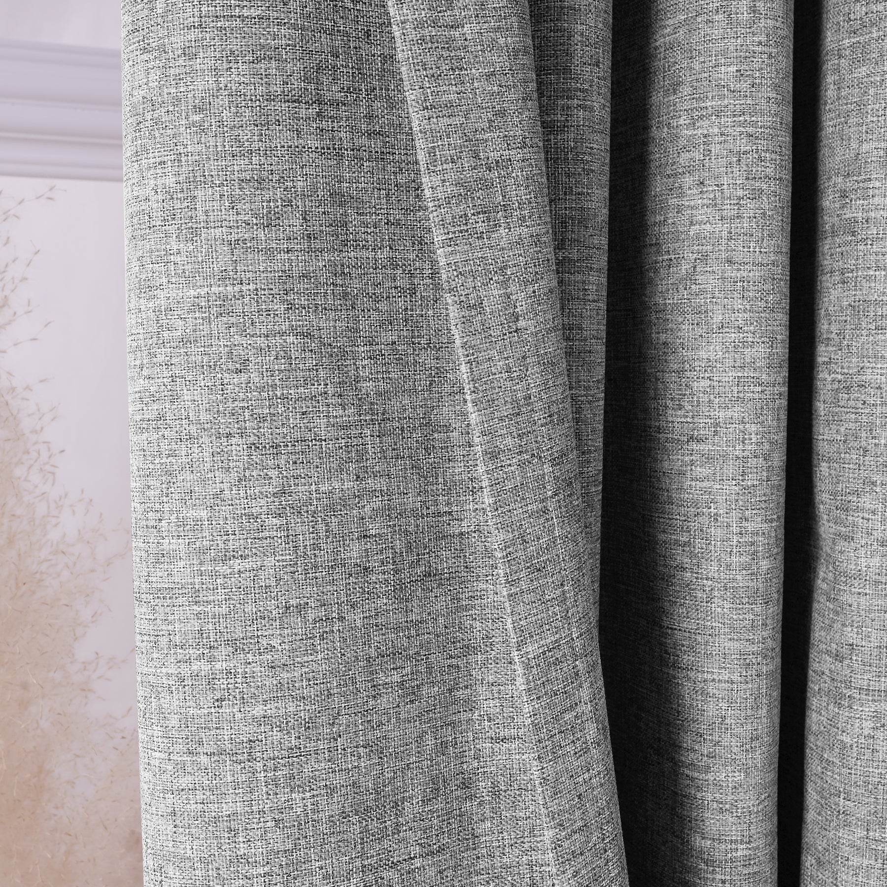3009 Custom Made 100% Blackout Linen Blend Curtain Pinch Pleat - Cololeaf