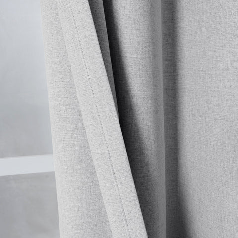 3009 Reversible 100% Blackout Linen Blend Curtain Pinch Pleat