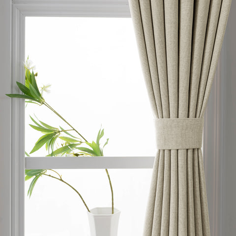 3009 Reversible 100% Blackout Linen Blend Curtain Grommet 1 Panel