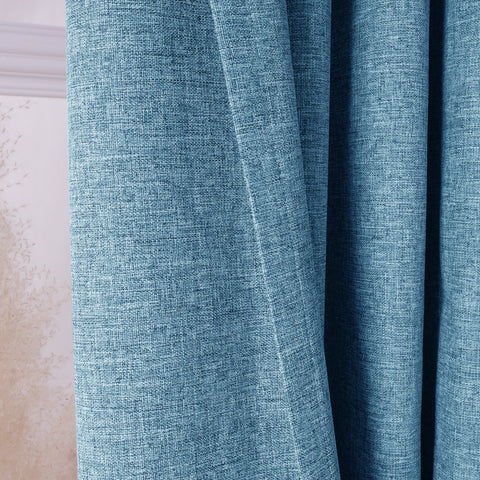 3009 Reversible 100% Blackout Linen Blend Curtain Grommet 1 Panel