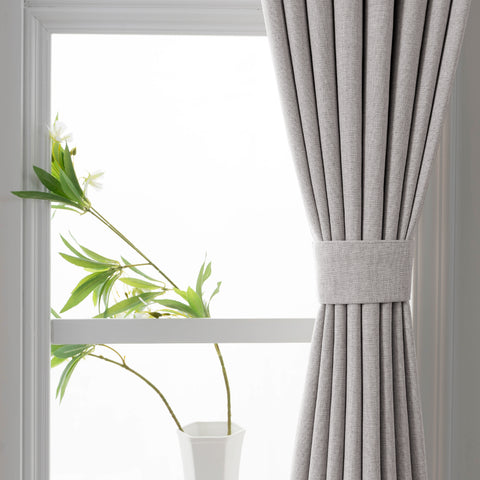 3009 Reversible 100% Blackout Linen Blend Curtain Grommet 1 Panel