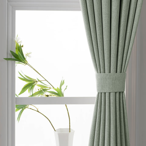 3009 Reversible 100% Blackout Linen Blend Curtain Grommet 1 Panel