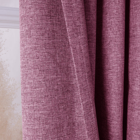 3009 Reversible 100% Blackout Linen Blend Curtain Grommet 1 Panel