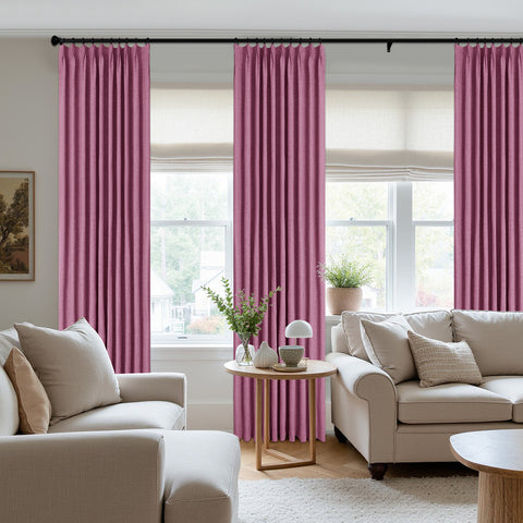 3009 Wendbarer Vorhang aus Leinenmischung, 100 % lichtdicht, Faltenband, 1 Paneel