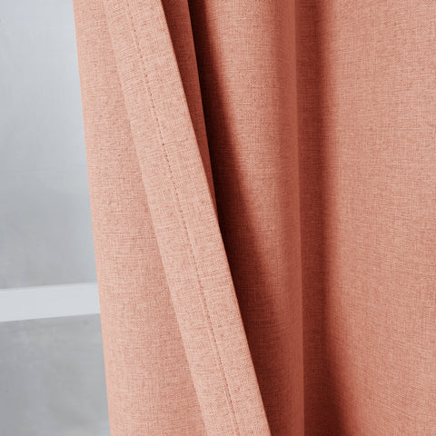 3009 Reversible 100% Blackout Linen Blend Curtain Grommet 1 Panel
