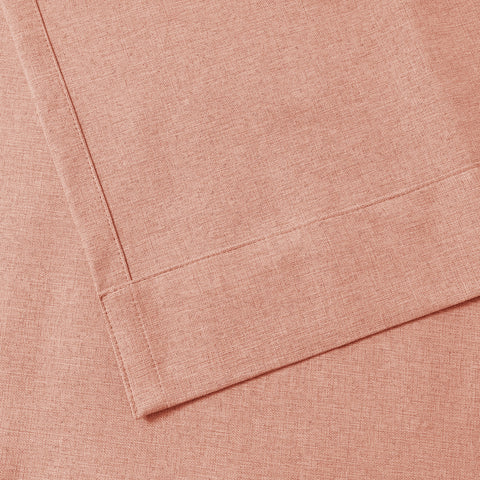 3009 Reversible 100% Blackout Linen Blend Curtain Grommet 1 Panel