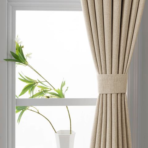 3009 Reversible 100% Blackout Linen Blend Curtain Grommet 1 Panel