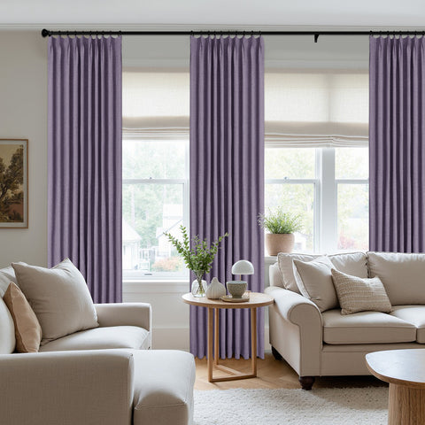 3009 Wendbarer Vorhang aus Leinenmischung, 100 % lichtdicht, Faltenband, 1 Paneel