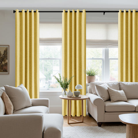 3009 Reversible 100% Blackout Linen Blend Curtain Grommet 1 Panel