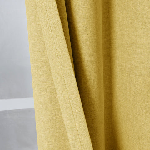 3009 Reversible 100% Blackout Linen Blend Curtain Grommet 1 Panel